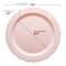Pink Vintage Round Disposable Plastic Dinner Plates - 10" (120 Plates)